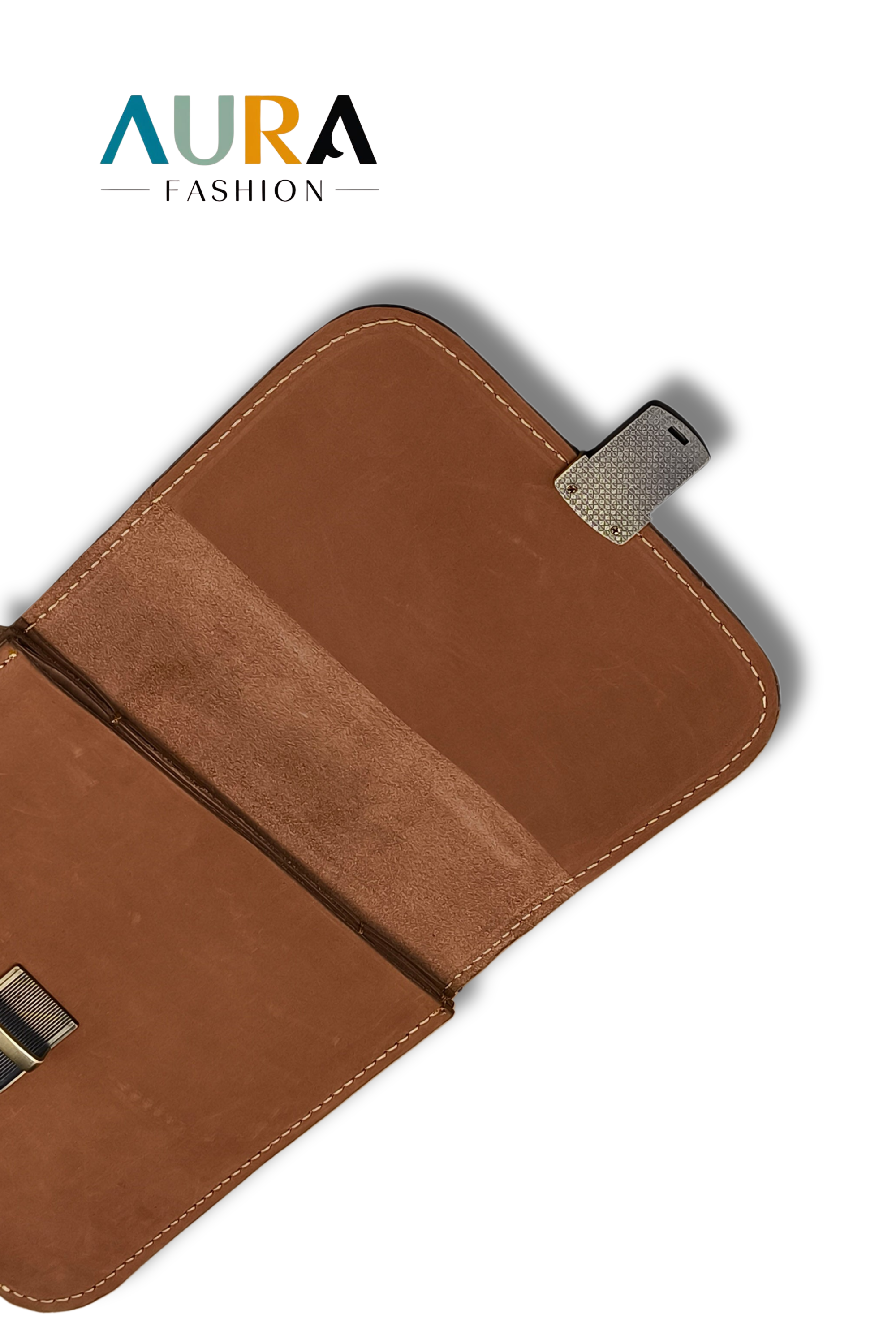 CROSS SHOULDER BAG-BROWN